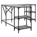 Birou, gri sonoma, 139x139x75 cm, lemn prelucrat - WALTI WALTI