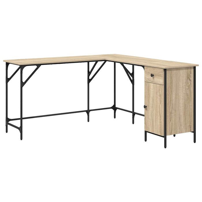 Birou, stejar sonoma, 141x141x75 cm, lemn prelucrat - WALTI WALTI