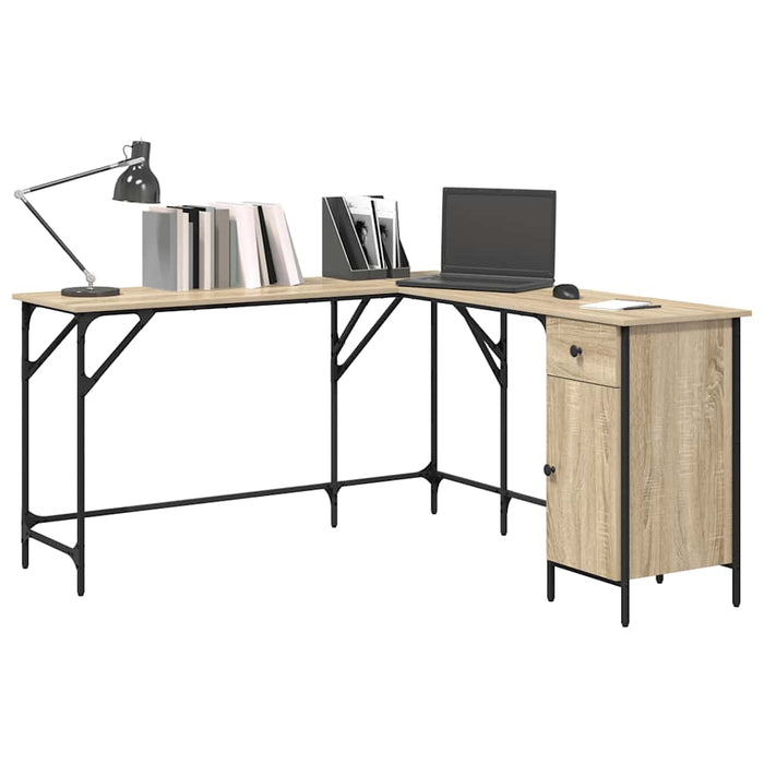Birou, stejar sonoma, 141x141x75 cm, lemn prelucrat - WALTI WALTI