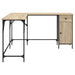 Birou, stejar sonoma, 141x141x75 cm, lemn prelucrat - WALTI WALTI
