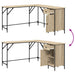 Birou, stejar sonoma, 141x141x75 cm, lemn prelucrat - WALTI WALTI