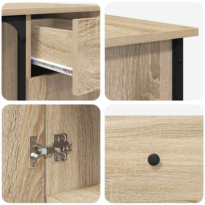 Birou, stejar sonoma, 141x141x75 cm, lemn prelucrat - WALTI WALTI