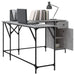 Birou, gri sonoma, 141x141x75 cm, lemn prelucrat - WALTI WALTI