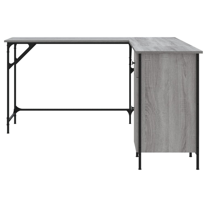 Birou, gri sonoma, 141x141x75 cm, lemn prelucrat - WALTI WALTI