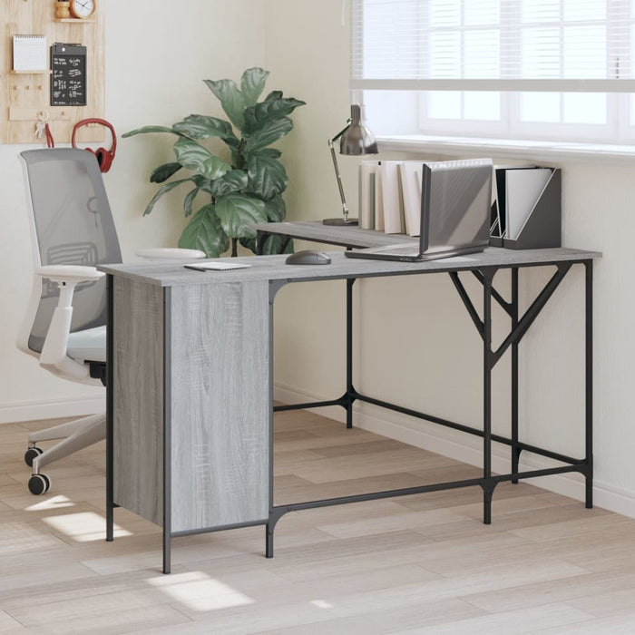Birou, gri sonoma, 141x141x75 cm, lemn prelucrat - WALTI WALTI