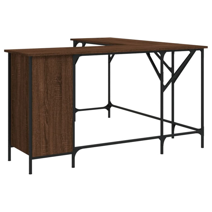 Birou, stejar maro, 141x141x75 cm, lemn prelucrat - WALTI WALTI