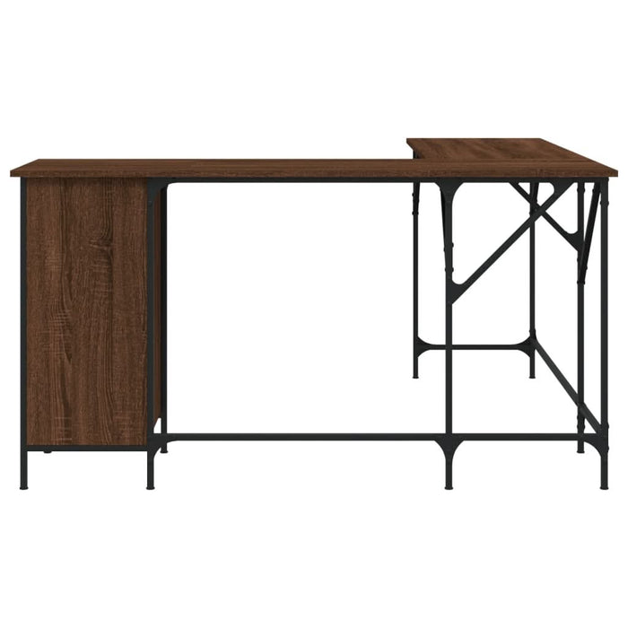 Birou, stejar maro, 141x141x75 cm, lemn prelucrat - WALTI WALTI