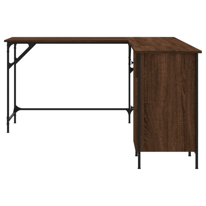 Birou, stejar maro, 141x141x75 cm, lemn prelucrat - WALTI WALTI
