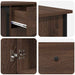 Birou, stejar maro, 141x141x75 cm, lemn prelucrat - WALTI WALTI