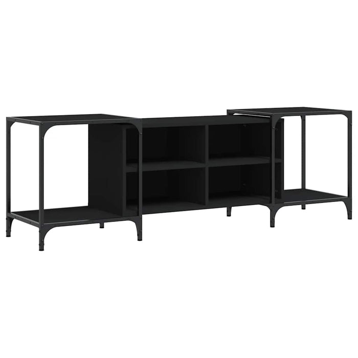 Comodă TV, negru, 153x37x50 cm, lemn compozit - WALTI WALTI