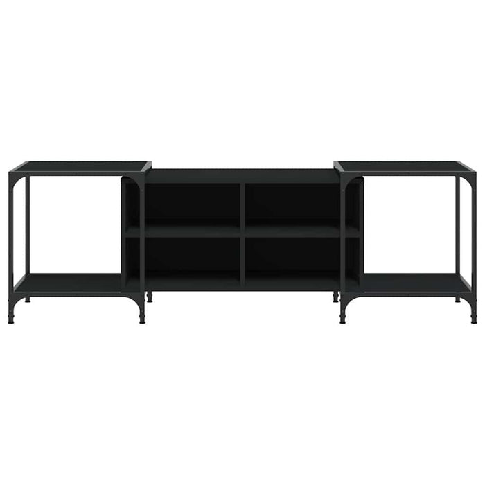 Comodă TV, negru, 153x37x50 cm, lemn compozit - WALTI WALTI