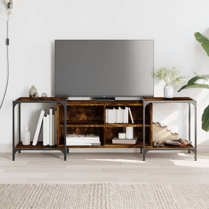 Comodă TV, stejar fumuriu, 150x37x50 cm, lemn compozit - WALTI WALTI