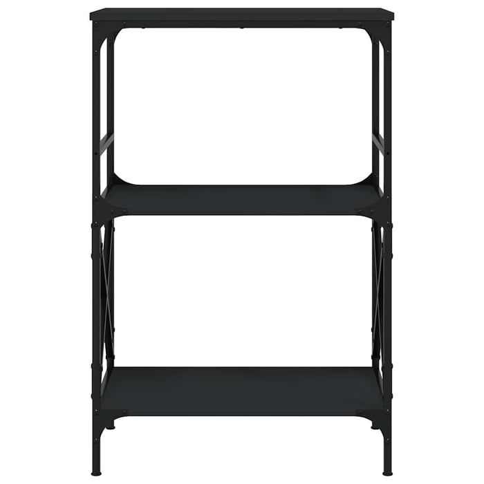 Bibliotecă cu 3 niveluri, negru, 59x35x90,5 cm lemn compozit WALTI