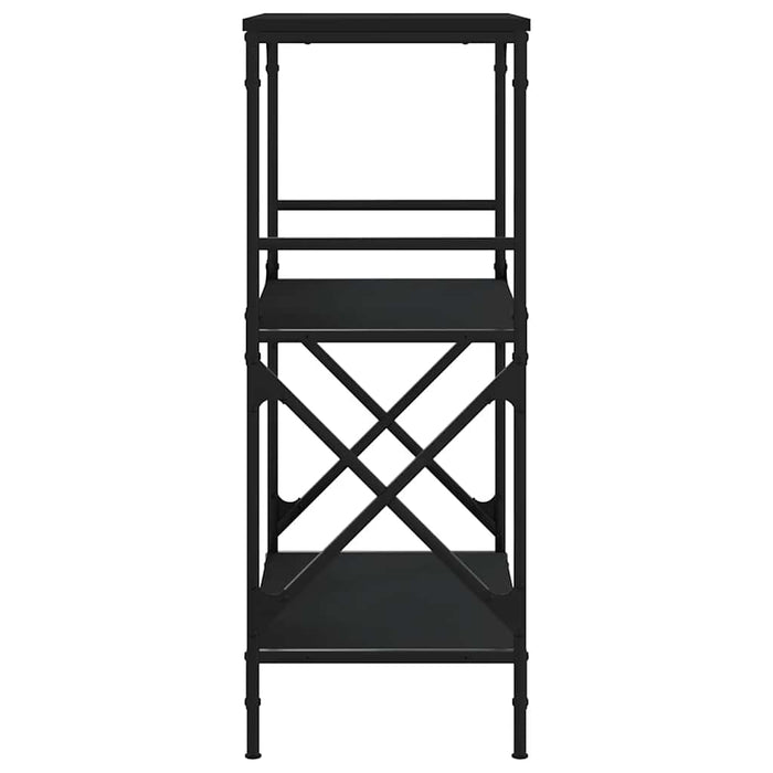 Bibliotecă cu 3 niveluri, negru, 59x35x90,5 cm lemn compozit WALTI