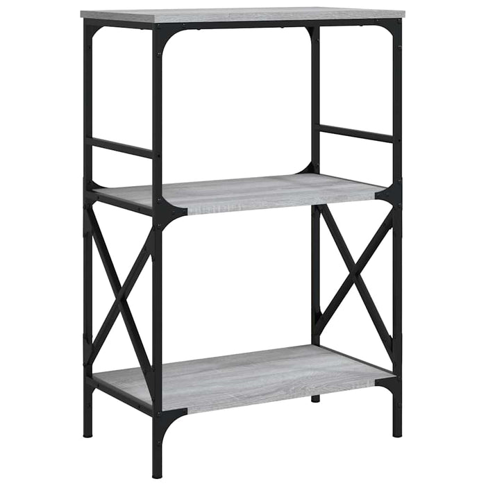 Bibliotecă 3 niveluri gri sonoma 59x35x90,5 cm, lemn prelucrat - WALTI WALTI