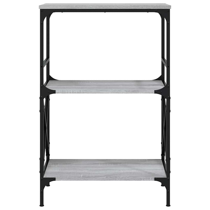Bibliotecă 3 niveluri gri sonoma 59x35x90,5 cm, lemn prelucrat - WALTI WALTI