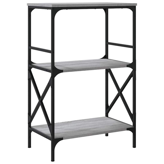 Bibliotecă 3 niveluri gri sonoma 59x35x90,5 cm, lemn prelucrat - WALTI WALTI