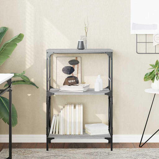 Bibliotecă 3 niveluri gri sonoma 59x35x90,5 cm, lemn prelucrat - WALTI WALTI