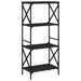 Bibliotecă cu 4 niveluri, negru, 59x35x132 cm, lemn prelucrat - WALTI WALTI