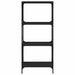 Bibliotecă cu 4 niveluri, negru, 59x35x132 cm, lemn prelucrat - WALTI WALTI