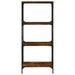Bibliotecă 4 niveluri stejar afumat 59x35x132 cm lemn prelucrat - WALTI WALTI