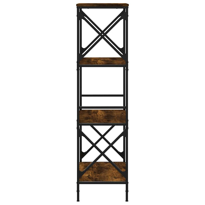 Bibliotecă 4 niveluri stejar afumat 59x35x132 cm lemn prelucrat - WALTI WALTI