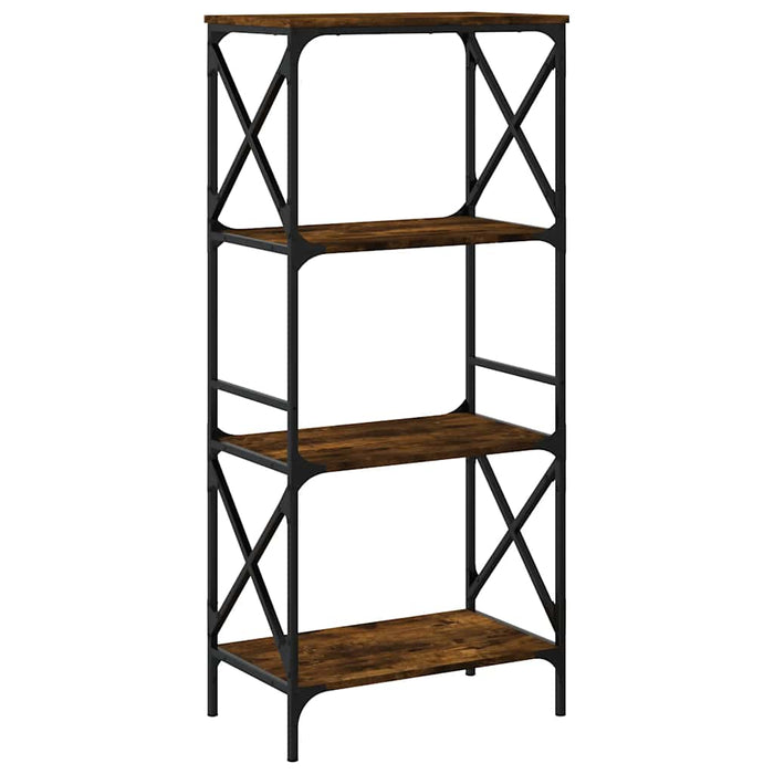 Bibliotecă 4 niveluri stejar afumat 59x35x132 cm lemn prelucrat - WALTI WALTI