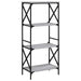 Bibliotecă cu 4 niveluri gri sonoma 59x35x132 cm lemn prelucrat - WALTI WALTI