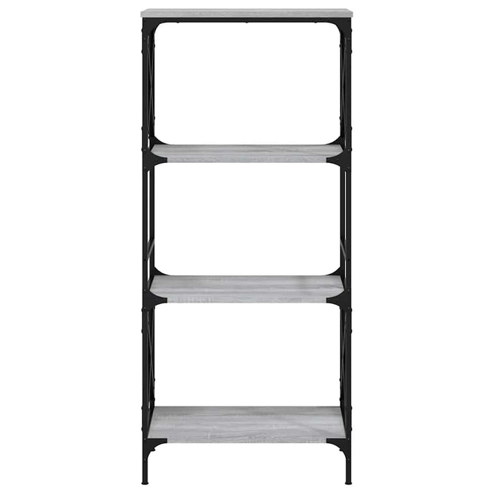Bibliotecă cu 4 niveluri gri sonoma 59x35x132 cm lemn prelucrat - WALTI WALTI