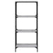 Bibliotecă cu 4 niveluri gri sonoma 59x35x132 cm lemn prelucrat - WALTI WALTI