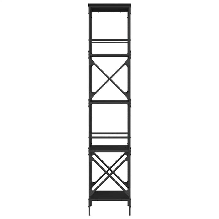 Bibliotecă cu 5 niveluri, negru, 59x35x171 cm, lemn prelucrat WALTI