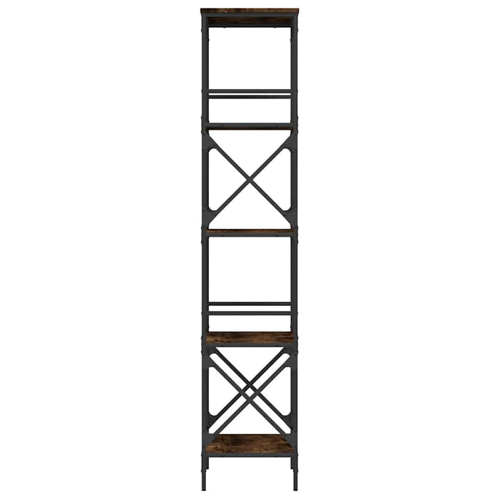 Bibliotecă cu 5 niveluri, stejar fumuriu, 59x35x171 cm, lemn - WALTI WALTI