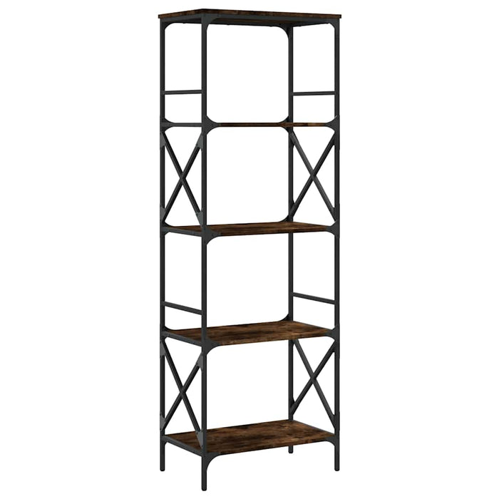 Bibliotecă cu 5 niveluri, stejar fumuriu, 59x35x171 cm, lemn - WALTI WALTI