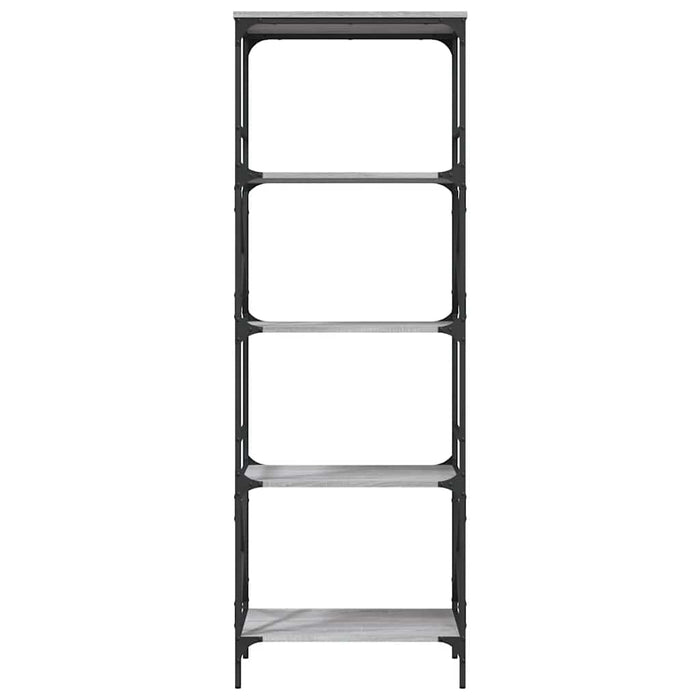 Bibliotecă cu 5 niveluri gri sonoma 59x35x171 cm lemn prelucrat - WALTI WALTI