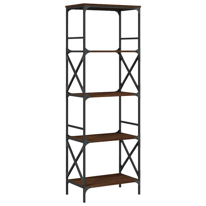 Bibliotecă 5 niveluri, stejar maro, 59x35x171cm, lemn prelucrat - WALTI WALTI