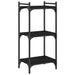 Bibliotecă cu 3 niveluri, negru, 40x30x86 cm, lemn prelucrat - WALTI WALTI
