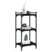 Bibliotecă cu 3 niveluri, negru, 40x30x86 cm, lemn prelucrat - WALTI WALTI