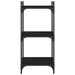 Bibliotecă cu 3 niveluri, negru, 40x30x86 cm, lemn prelucrat - WALTI WALTI