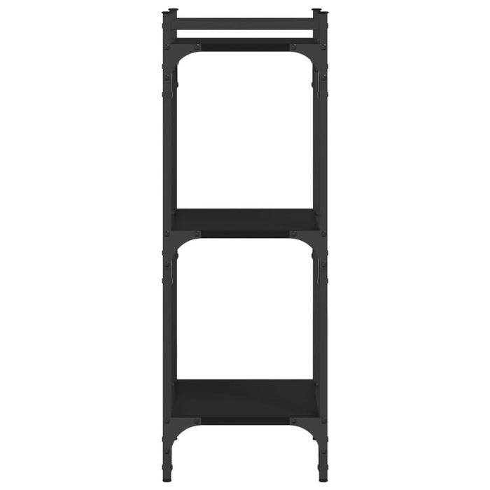 Bibliotecă cu 3 niveluri, negru, 40x30x86 cm, lemn prelucrat - WALTI WALTI