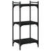 Bibliotecă cu 3 niveluri, negru, 40x30x86 cm, lemn prelucrat - WALTI WALTI