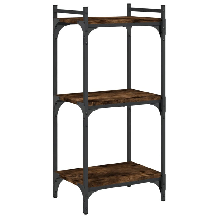 Bibliotecă 3 niveluri stejar afumat 40x30x86 cm, lemn prelucrat - WALTI WALTI