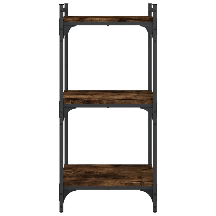 Bibliotecă 3 niveluri stejar afumat 40x30x86 cm, lemn prelucrat - WALTI WALTI