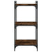 Bibliotecă 3 niveluri stejar afumat 40x30x86 cm, lemn prelucrat - WALTI WALTI