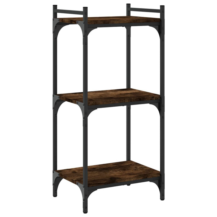 Bibliotecă 3 niveluri stejar afumat 40x30x86 cm, lemn prelucrat - WALTI WALTI