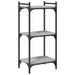 Bibliotecă cu 3 niveluri gri sonoma 40x30x86 cm, lemn prelucrat - WALTI WALTI