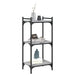 Bibliotecă cu 3 niveluri gri sonoma 40x30x86 cm, lemn prelucrat - WALTI WALTI