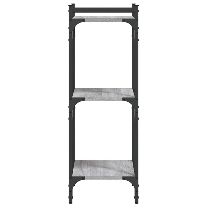 Bibliotecă cu 3 niveluri gri sonoma 40x30x86 cm, lemn prelucrat - WALTI WALTI