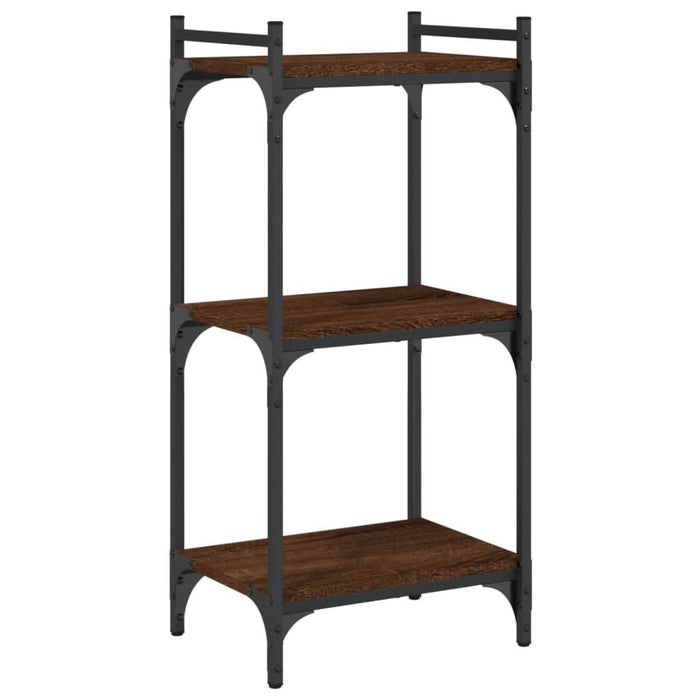 Bibliotecă 3 niveluri, stejar maro 40x30x86 cm, lemn prelucrat - WALTI WALTI