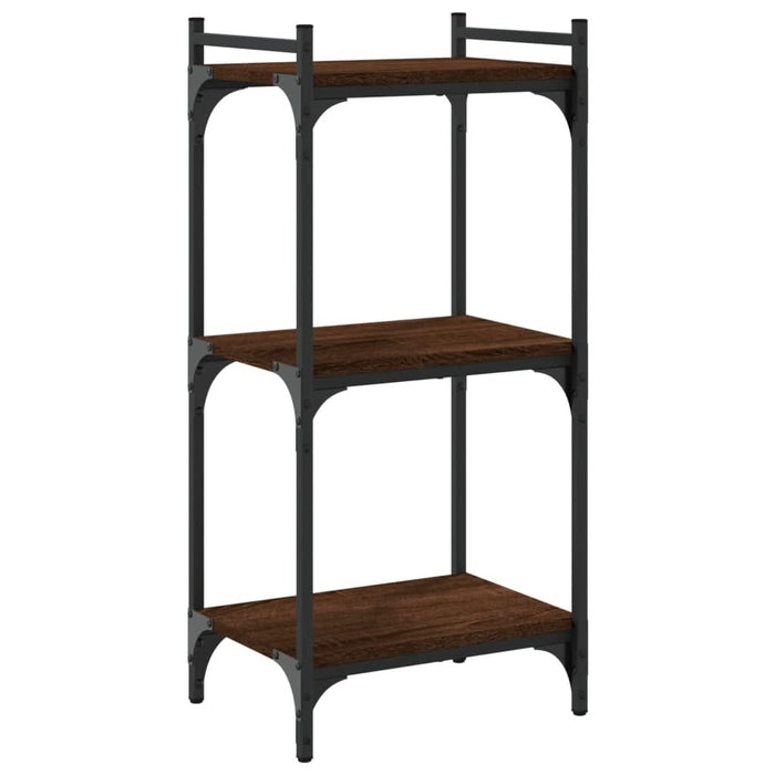 Bibliotecă 3 niveluri, stejar maro 40x30x86 cm, lemn prelucrat - WALTI WALTI