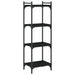 Bibliotecă cu 4 niveluri, negru, 40x30x120 cm, lemn prelucrat - WALTI WALTI